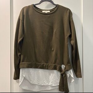LOFT Olive Green Knit Top